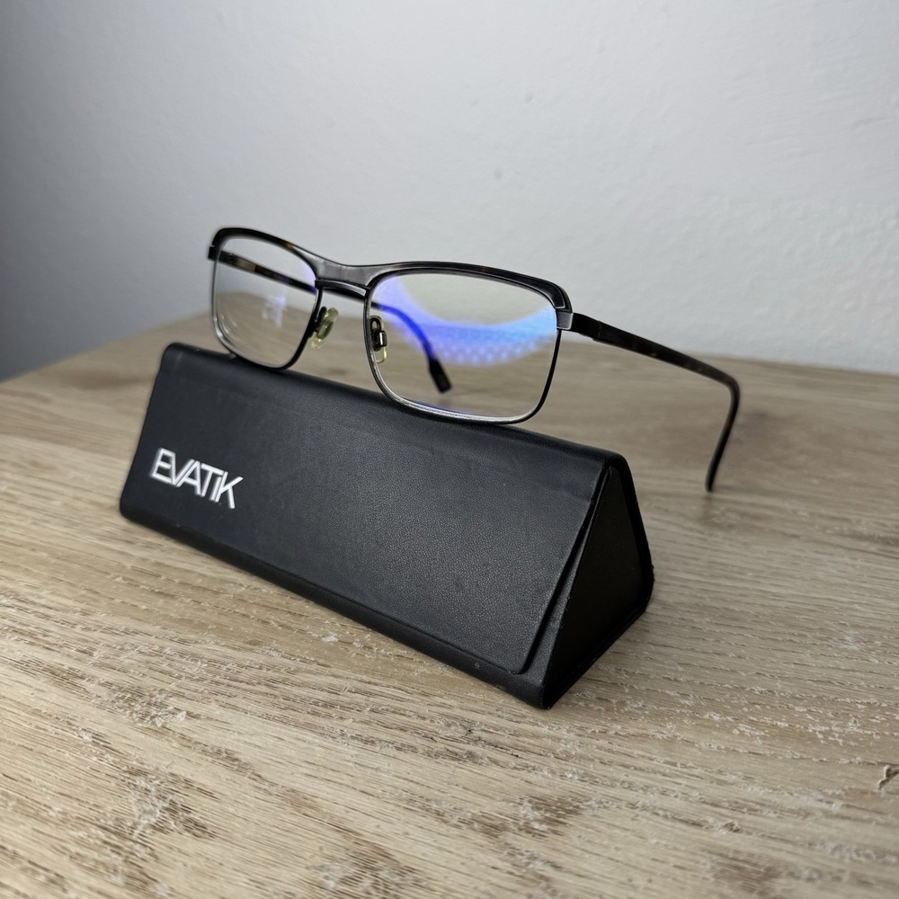 EVATIK 9177‎ 978 Tortoise Black Mens Rectangle Full Rim Eyeglasses FRAMES ONLY